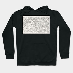 Vintage John Rocque Plan of Paris Map Hoodie